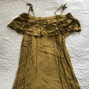 H&M Mustard Ruffle Dress
